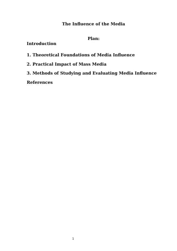 The Influence of the Media
