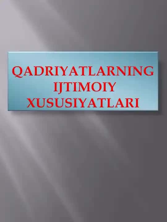 Qadriyatlar