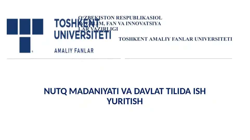 Ma’lumot-axborot hujjatlariningtilvauslubi
