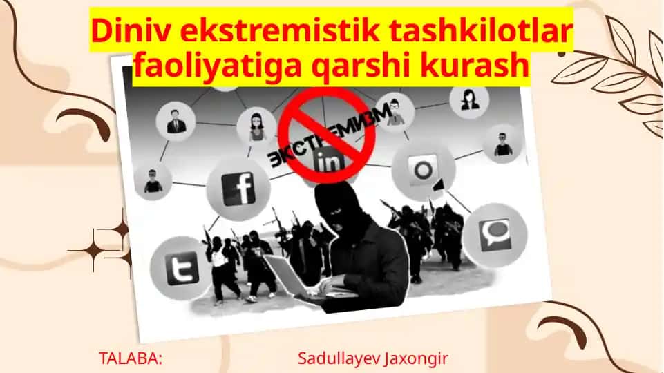 Diniy ekstremizm va tashkilotlar faoliyatiga qarshi kurash