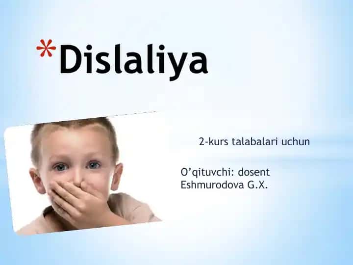 Dislaliya