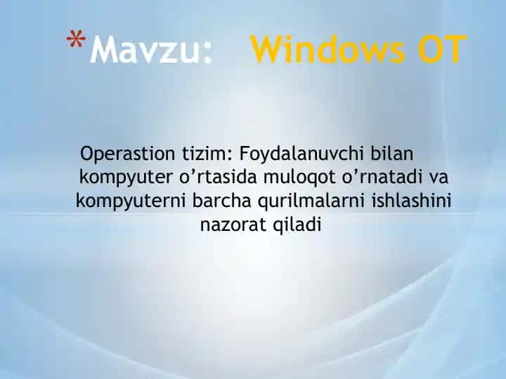 Windows OT