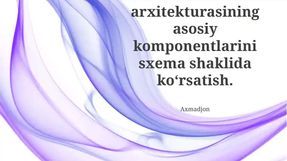 Bulut arxitekturasining asosiy komponentlari