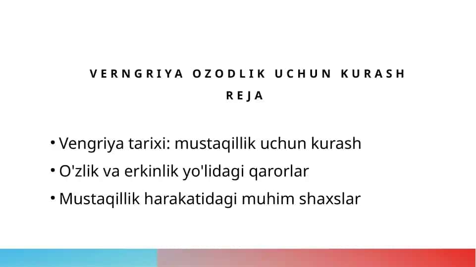 Vengriya tarixi: mustaqillik uchun kurash