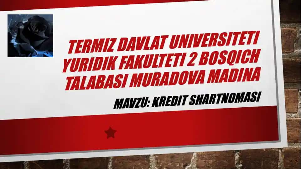 Kredit shartnomasi