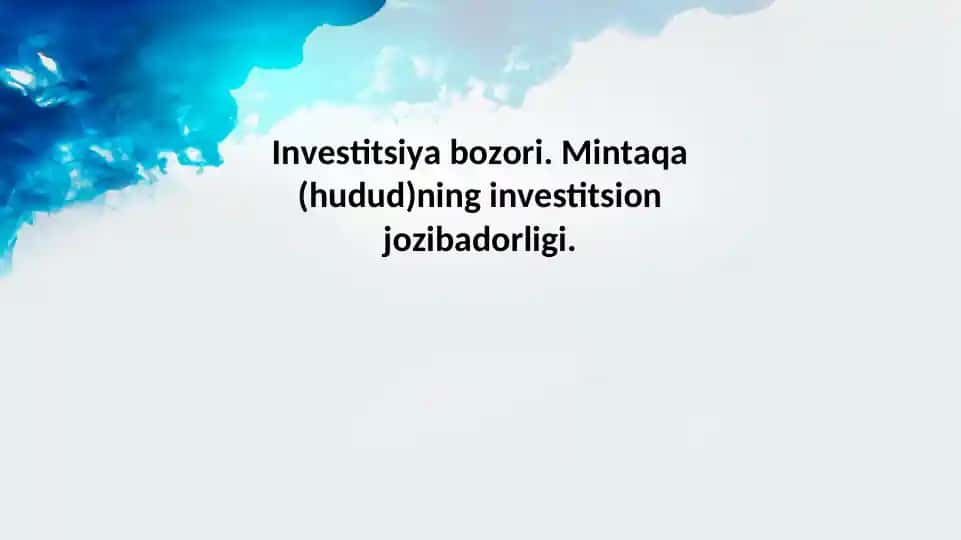 Investitsiya bozori