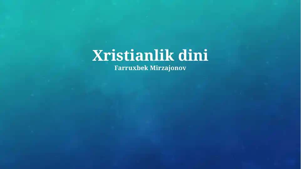Xristianlik dini