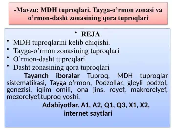 Tuproqlar