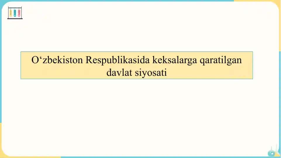 O‘zbekiston Respublikasida keksalarga qaratilgan davlat siyosati