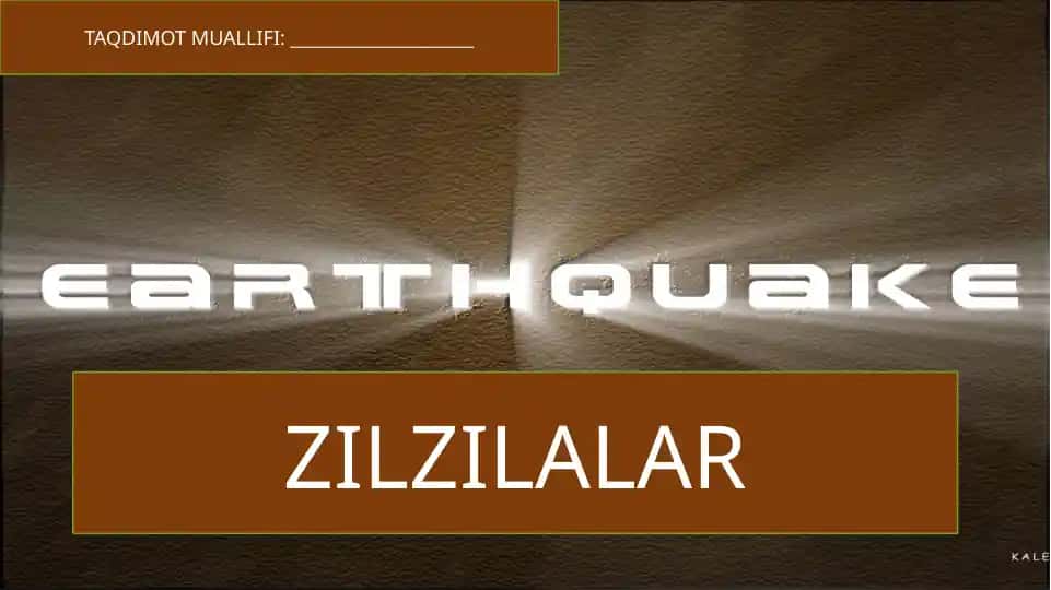 Zilzilalar