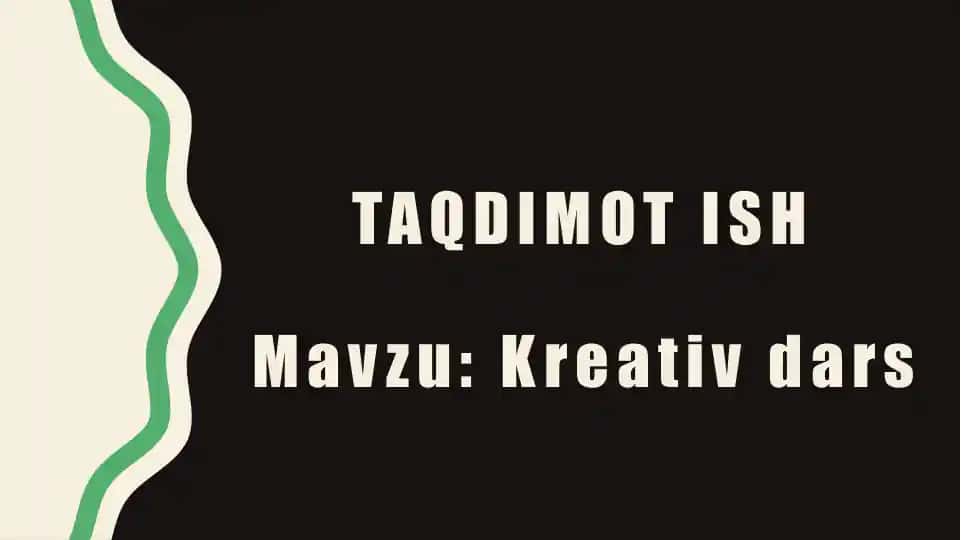 Axborot texnologiyalari va pedagogika