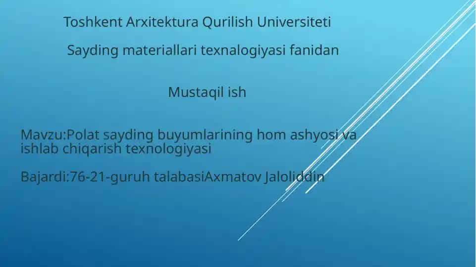 Po‘lat sayding buyumlari