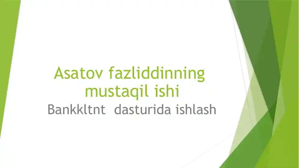 Bankklentdasturi