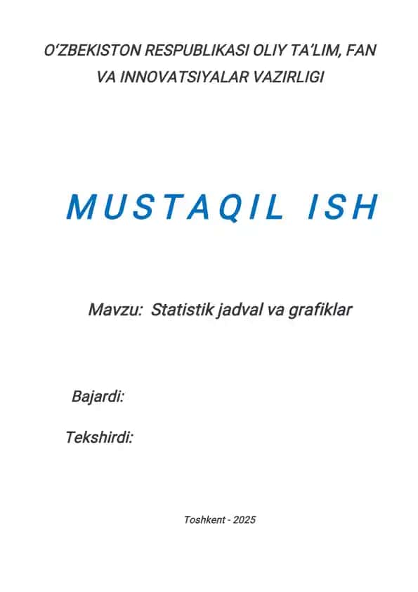 Statistik jadval va grafiklar