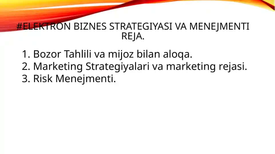 Bozor Tahlili va mijoz bilan aloqa
