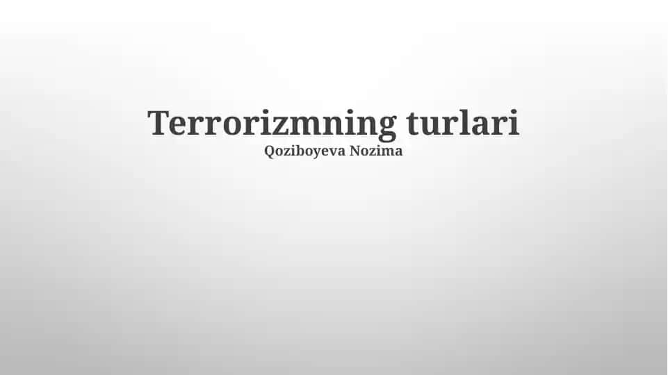 Ekologik terrorizmning iqtisodiy zararlari