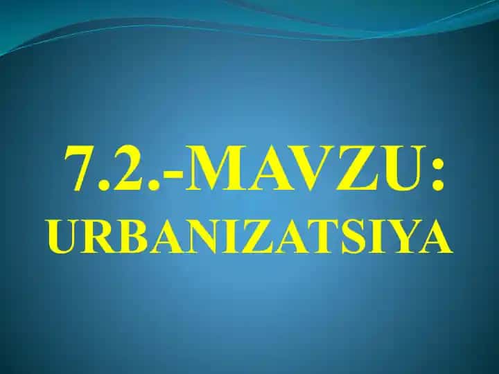 Urbanizatsiya