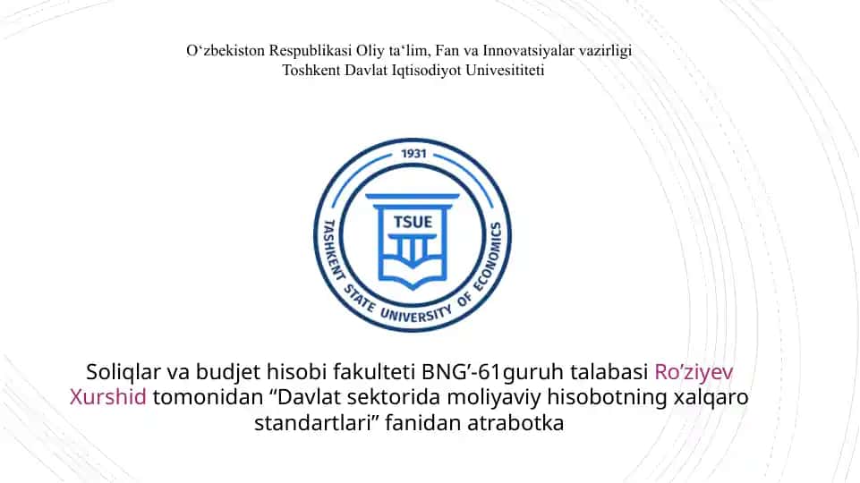 Budjet hisobi standartlari tarkibi