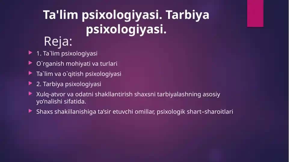 Ta'lim psixologiyasi