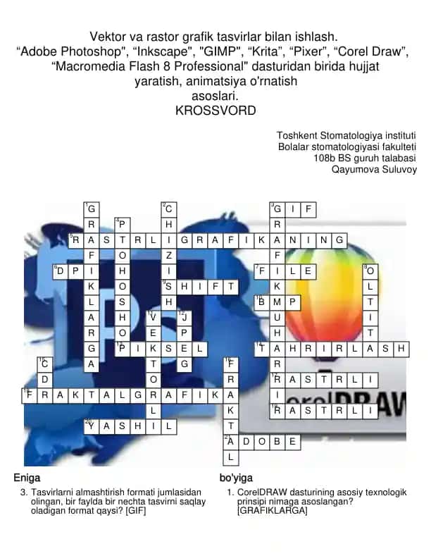 Kompyuter grafikasi va grafika muharrirlari haqida taqdimot