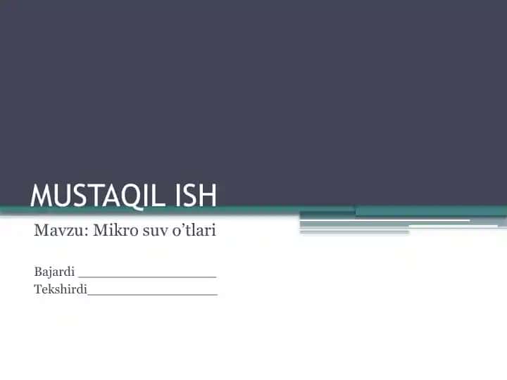 Mikro suv o'tlari
