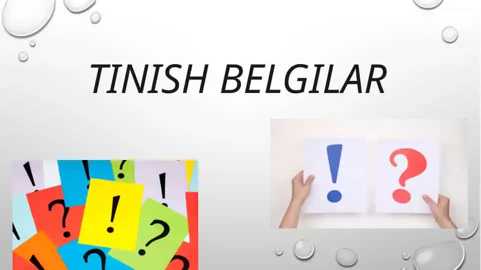 Tinish belgilar haqida taqdimot