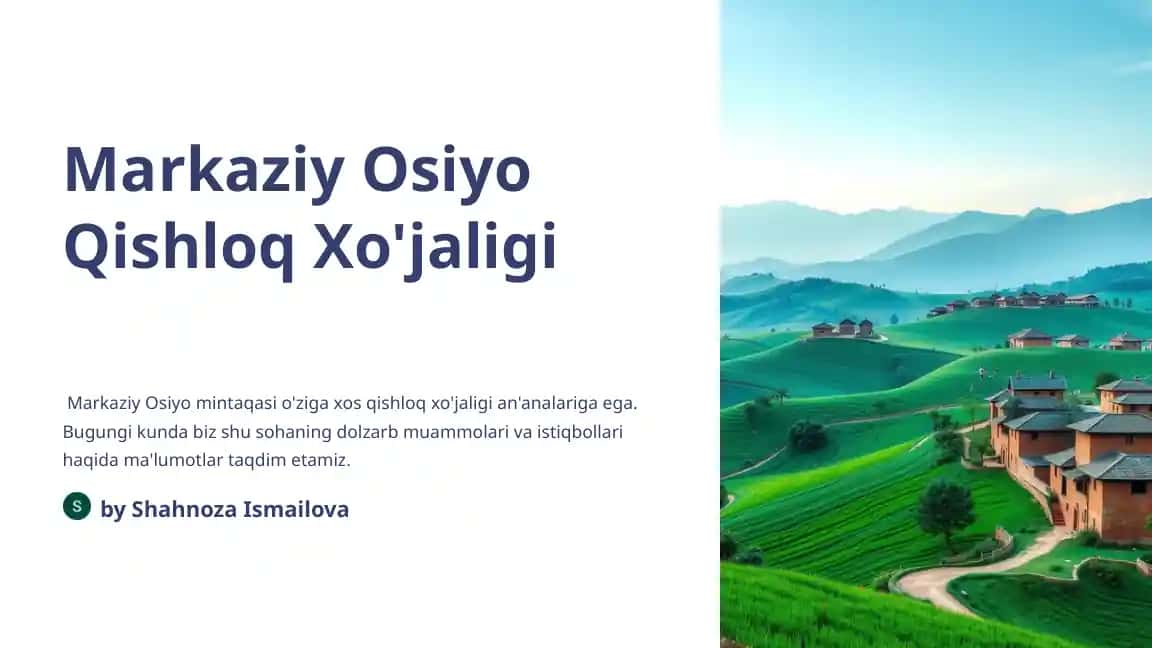 Markaziy Osiyo Qishloq Xo'jaligi