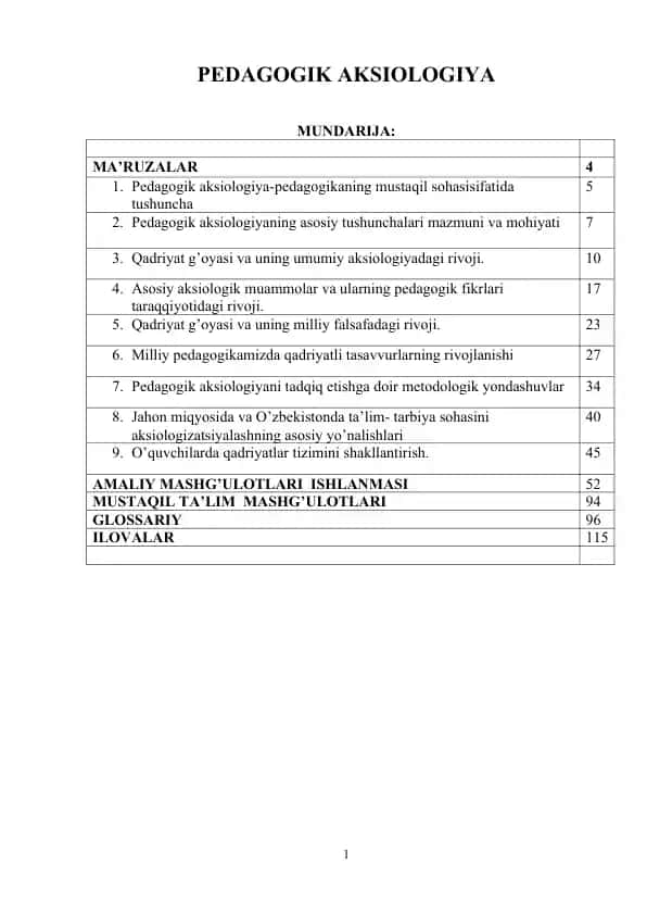 Pedagogik Aksiologiya