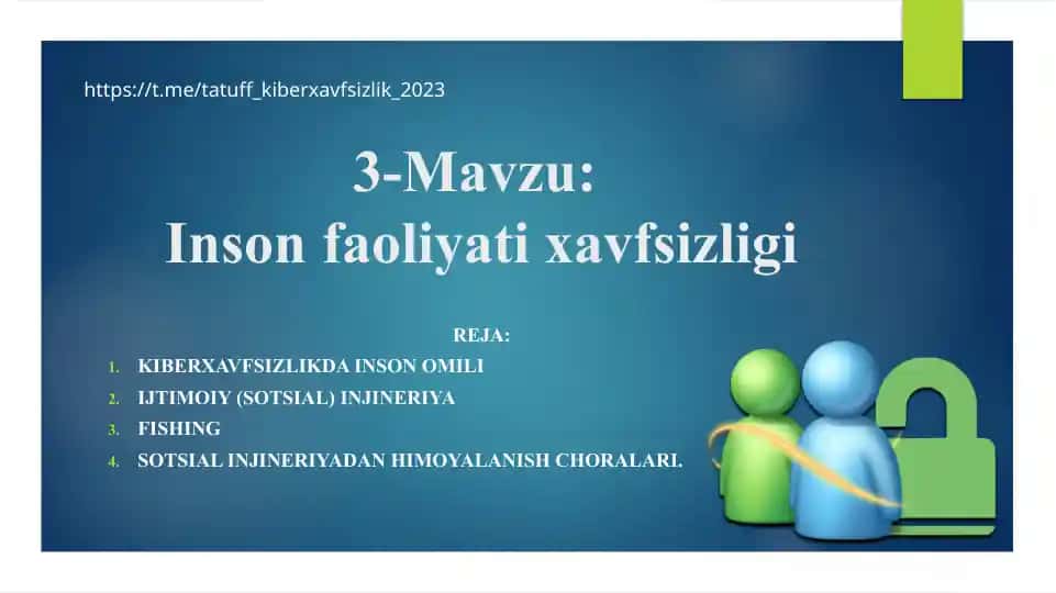 Kiberxavfsizlikda inson omili