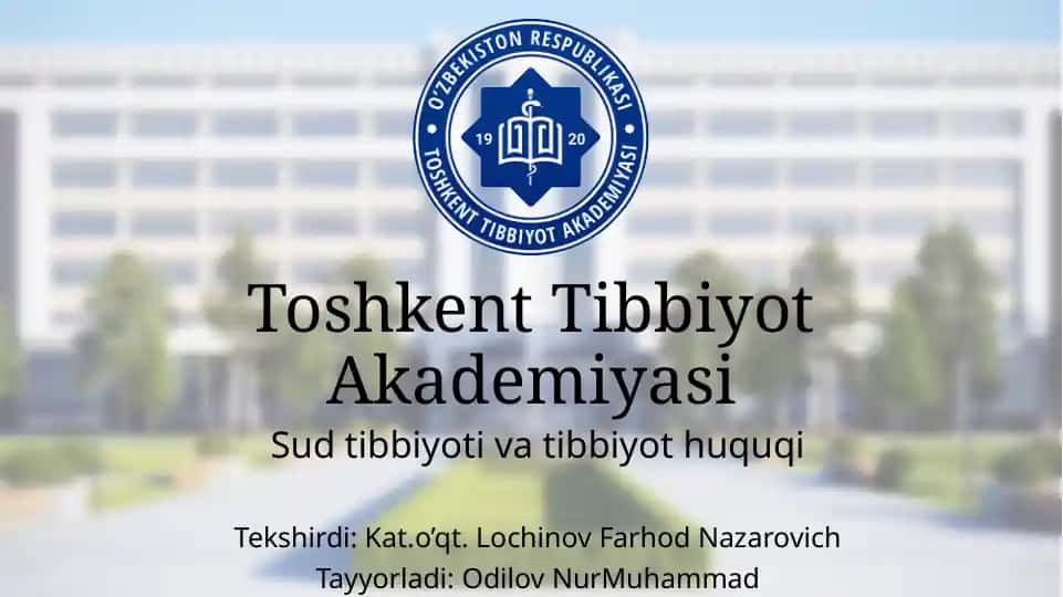 Toshkent Tibbiyot Akademiyasi