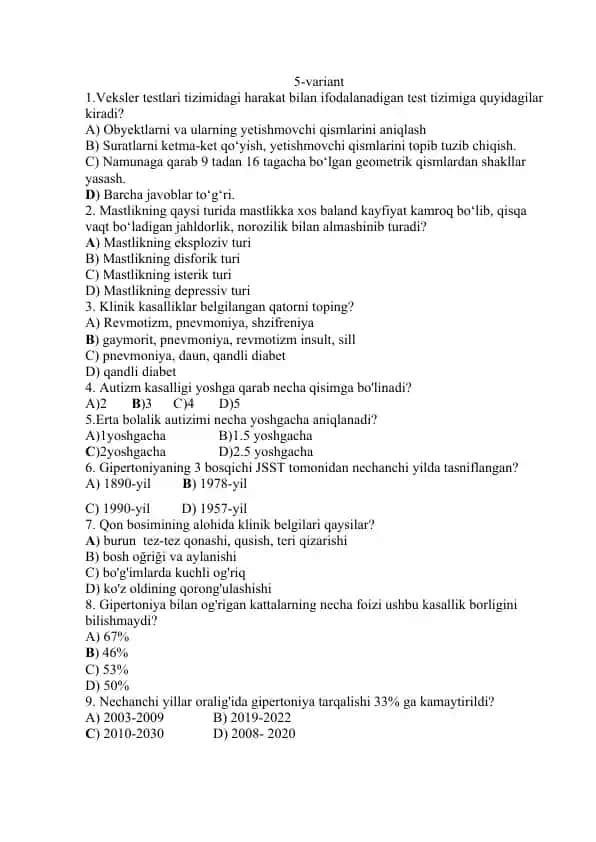 Autizmning belgilari va davolash usullari