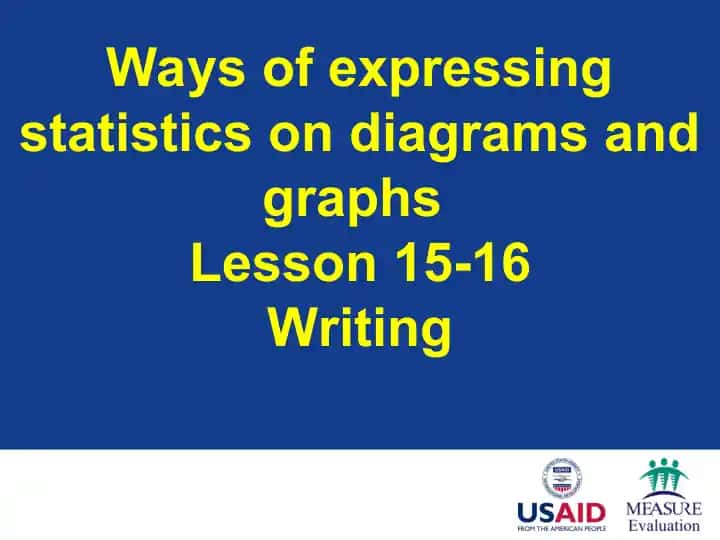 Ways of expressing statistics on diagrams and graphs