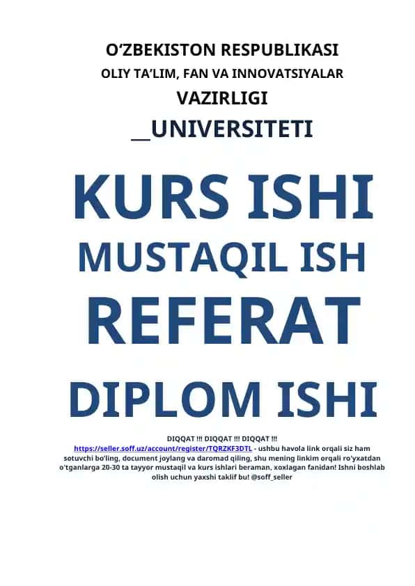TOVAR MODDIY ZAHIRALAR HISOBI NAZORATI