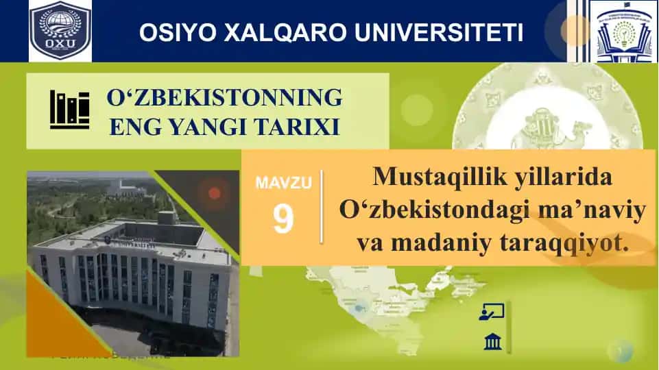 O‘zbekistondagi ma’naviy va madaniy taraqqiyot