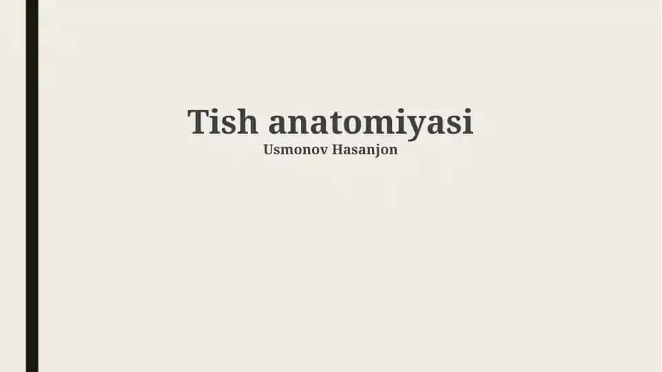 Tish anatomiyasi
