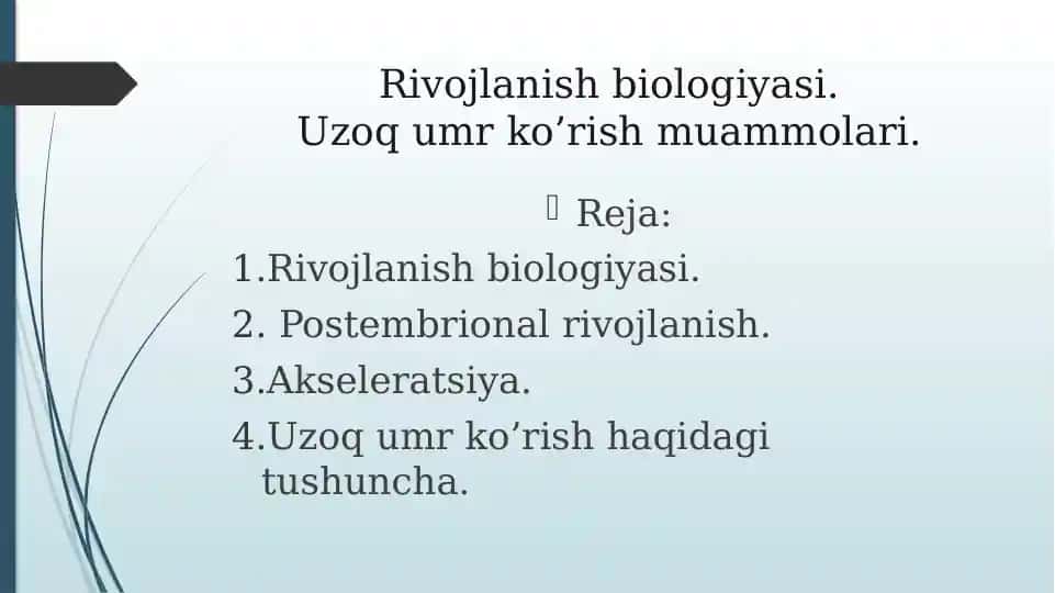 Rivojlanishbiologiyasi