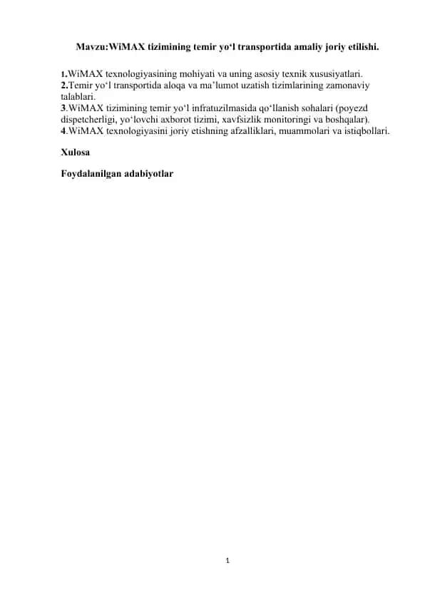 WiMAX tizimi