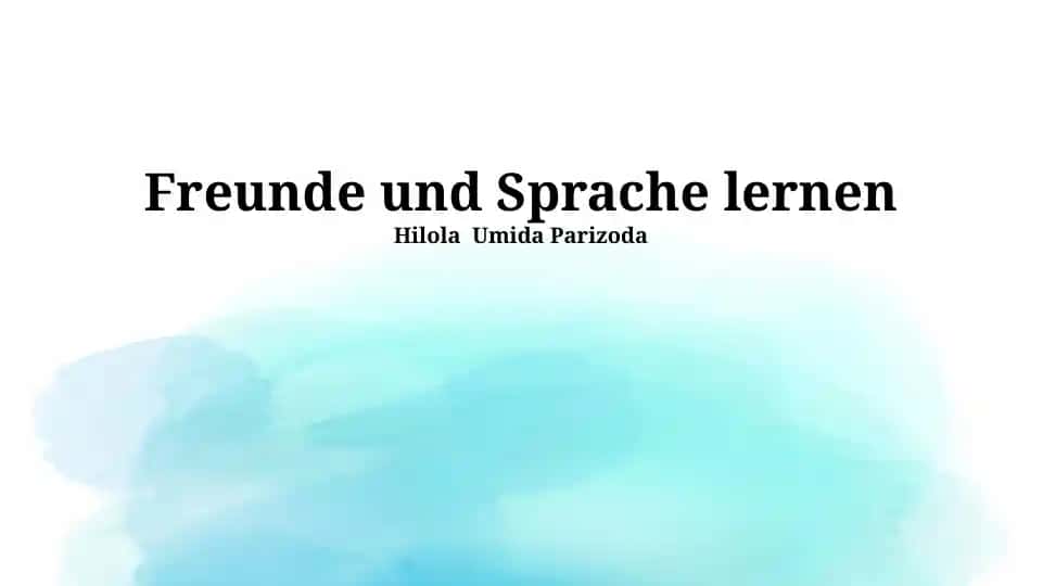 Freunde und Sprache lernen