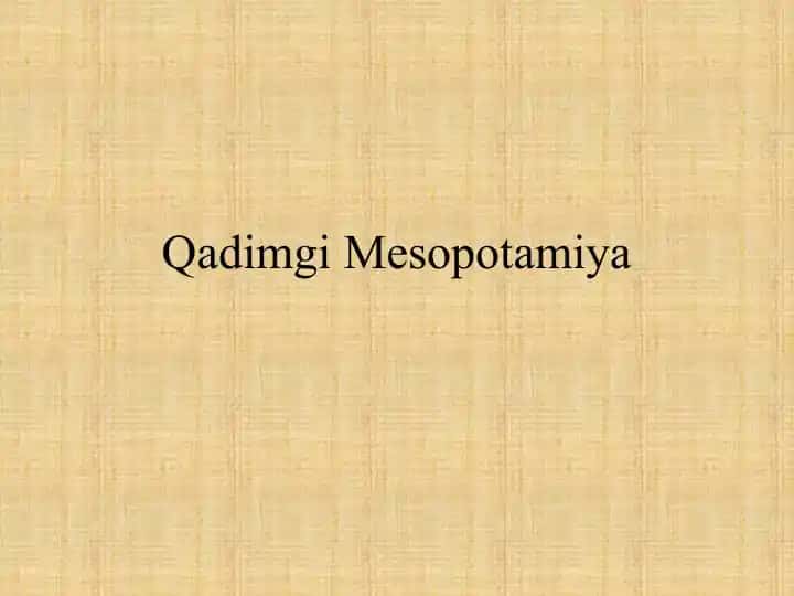 Qadimgi Mesopotamiya