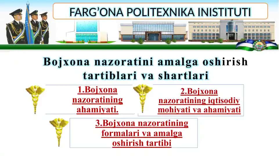 Bojxonanazoratini amalga oshirish tartibi va shartlari