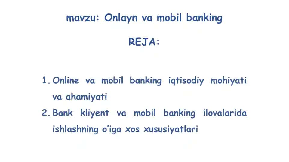 Online va mobil banking