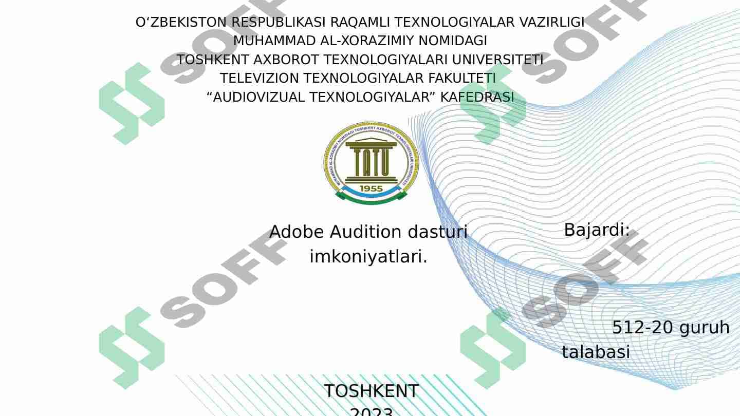 adobe audition dasturi imkoniyatlari