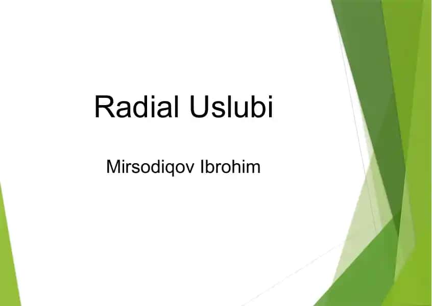 Radial Uslubi