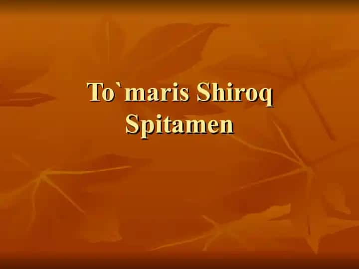 To`maris Shiroq Spitamen