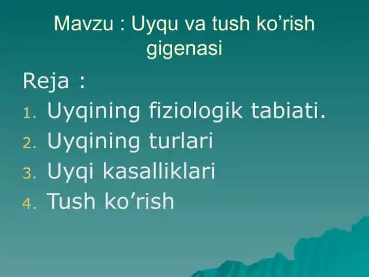 Uyquvatushko’rishgigenasi