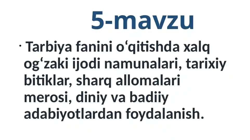Xalq Og'zaki Ijodi Namunalari va Adabiyotlar