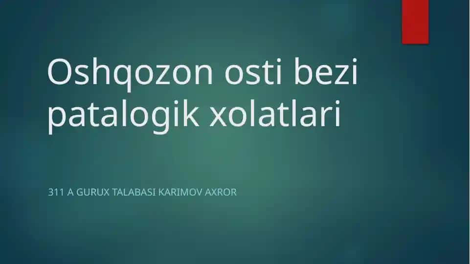 Oshqozon osti bezi yallig'lanishi nima?