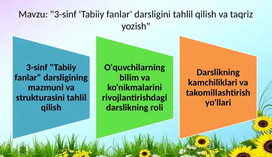 3-sinf "Tabiiy fanlar" darsligi