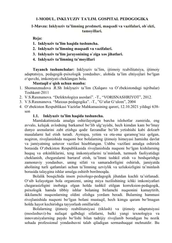 Inklyuziv Ta'lim