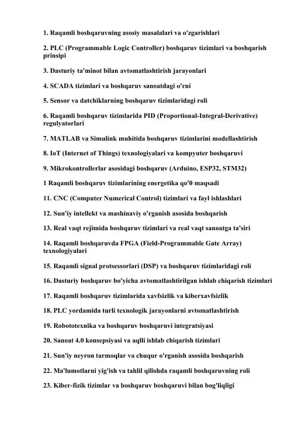 Raqamli boshqaruvning asosiy masalalari va o'zgarishlari